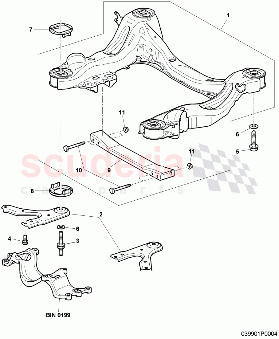 Subframe and transm. mounts of Bentley Bentley Continental Flying Spur (2006-2012)