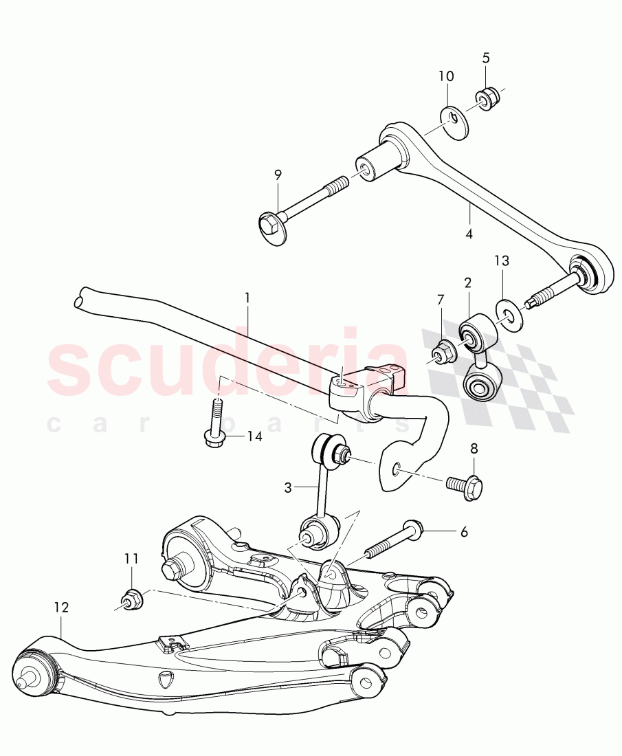 stabilizer, complete, track control arm, complete of Bentley Bentley Continental Flying Spur (2013+)