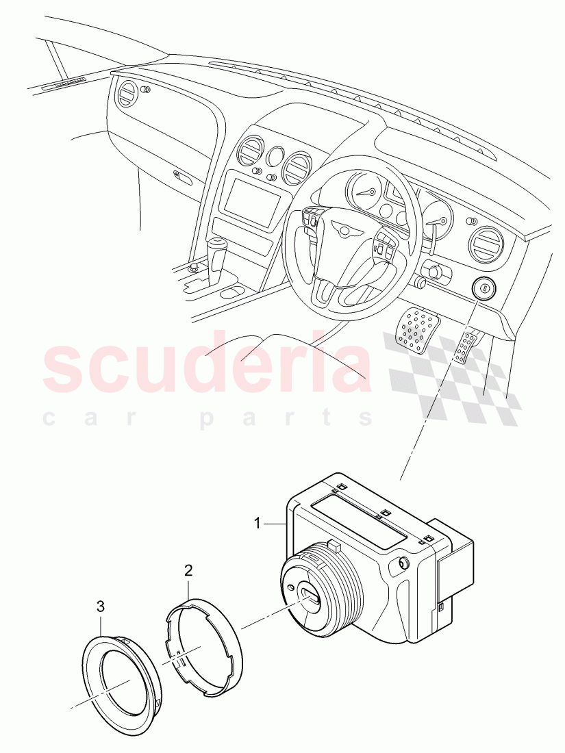 ignition starter switch of Bentley Bentley Continental Supersports Convertible (2017+)