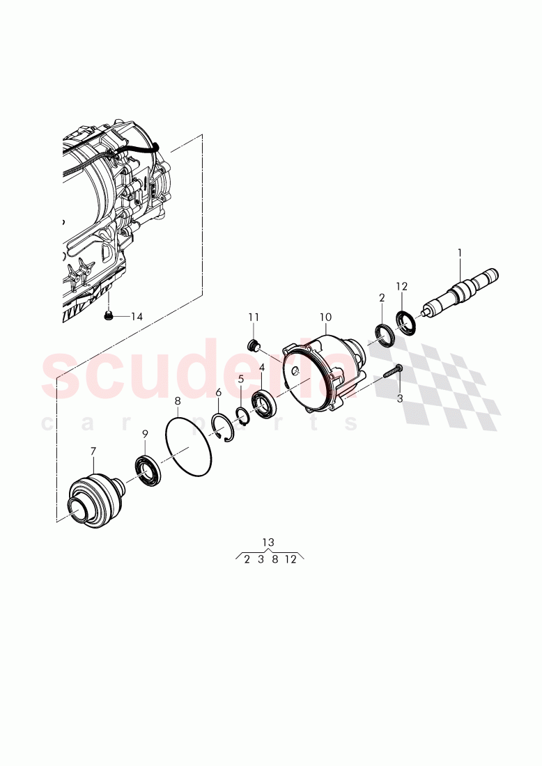 central differential, self-, locking, for 8-speed automatic gearbox of Bentley Bentley Bentayga (2015-2020)