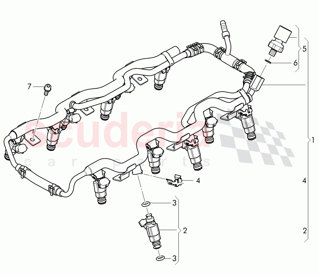 fuel rail, injector of Bentley Bentley Continental Supersports (2017+)