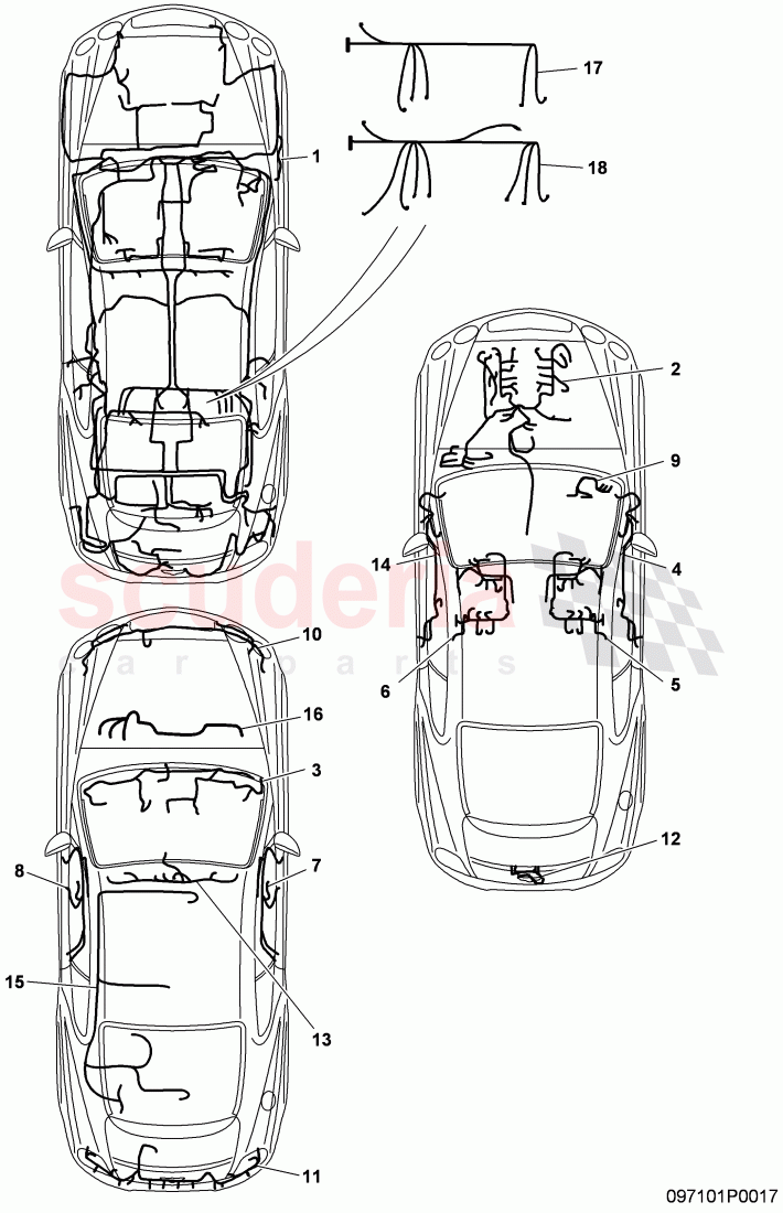 wiring harnesses, D - MJ 2011>> of Bentley Bentley Continental GTC (2006-2010)