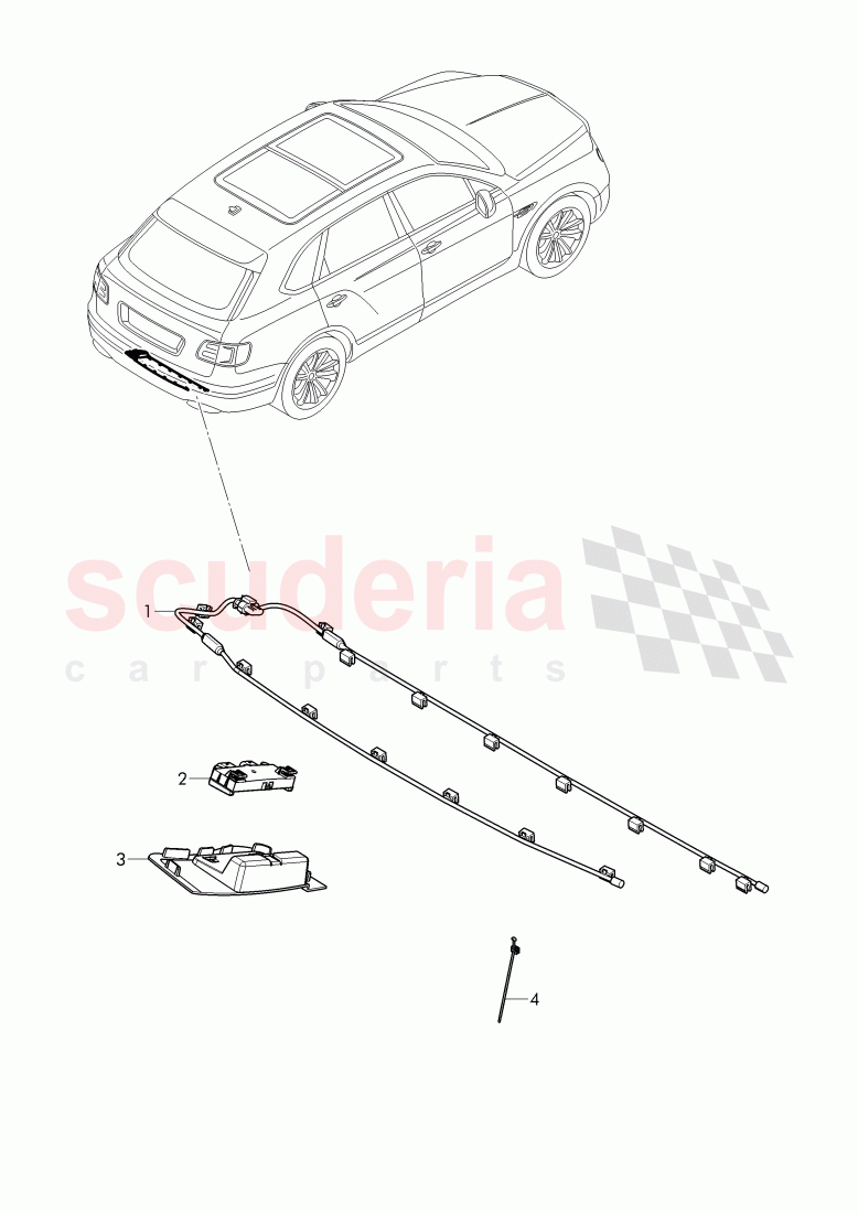 for vehicles with sensor-, controlled opening of boot lid of Bentley Bentley Bentayga (2015+)