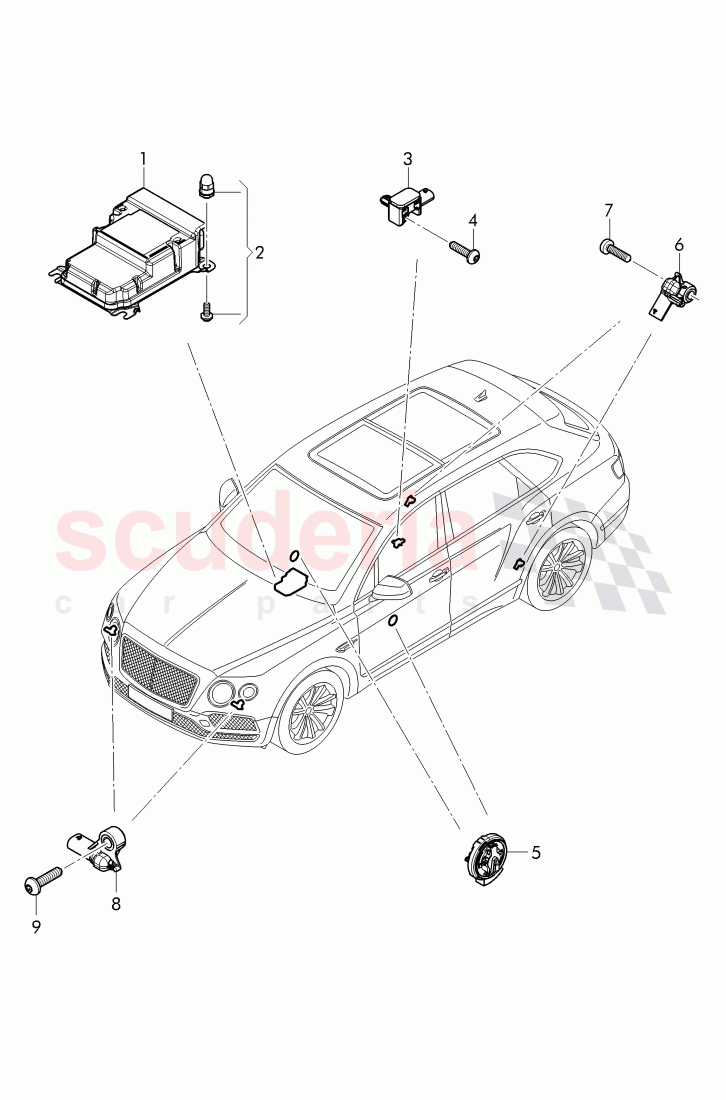electric parts for airbag of Bentley Bentley Bentayga (2015+)