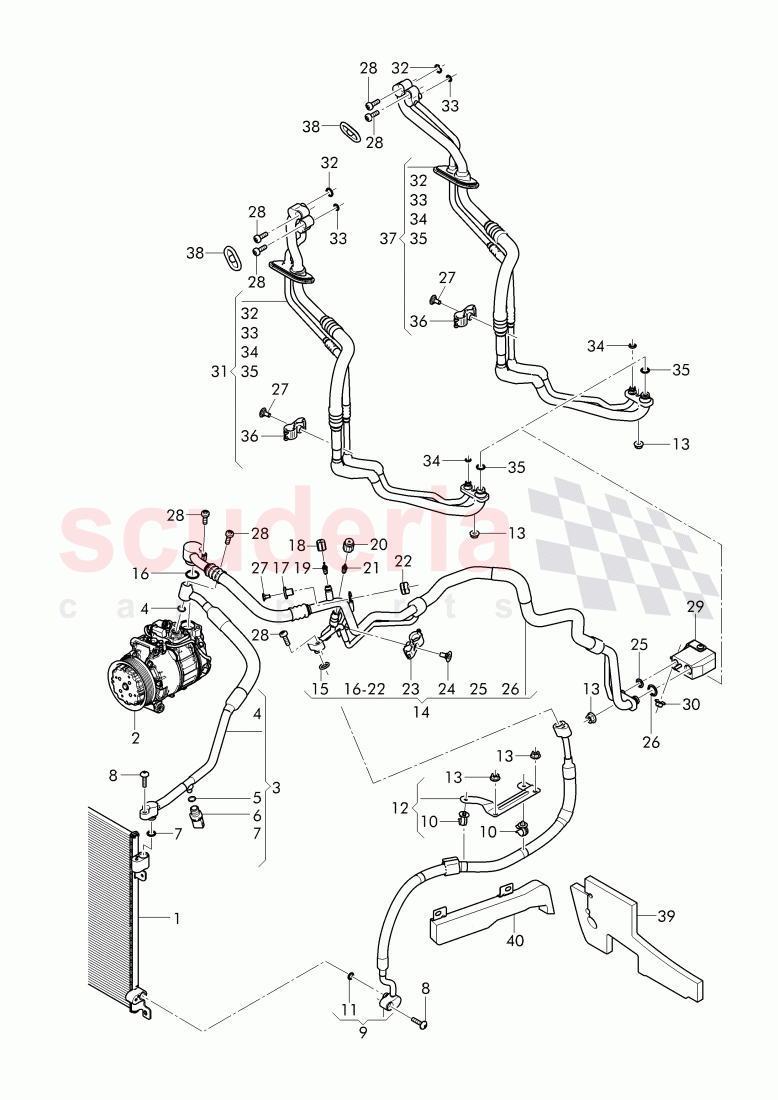 refrigerant circuit, D - MJ 2017>> of Bentley Bentley Mulsanne (2010+)