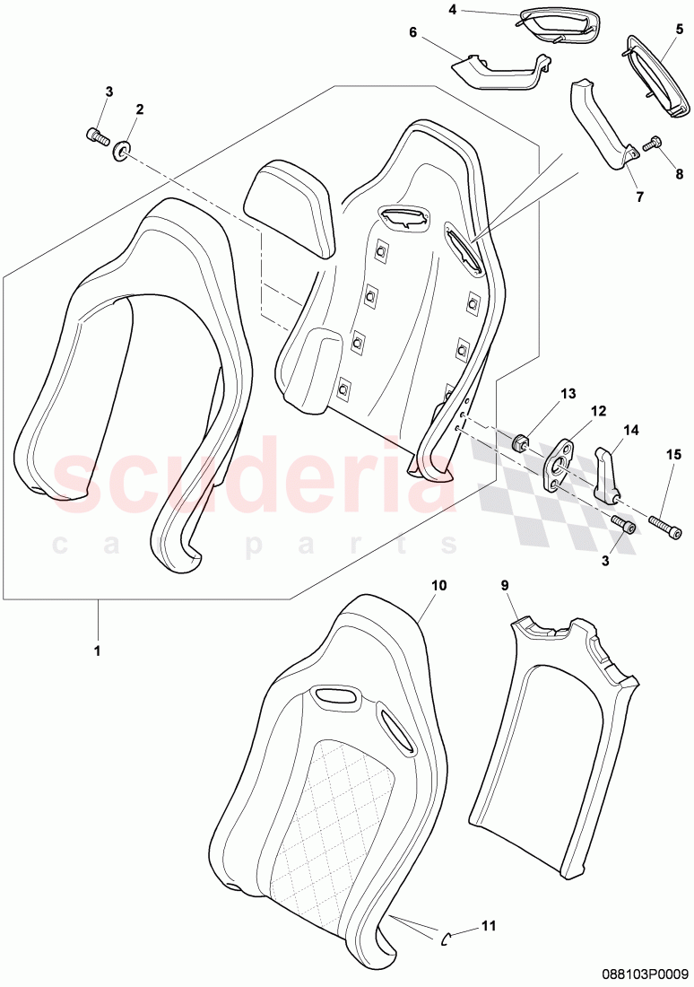 Seat Squab and Headrest of Bentley Bentley Continental Supersports (2009-2011)