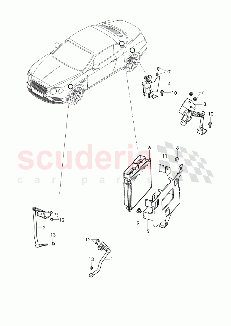 self levelling sensor of Bentley Bentley Continental GTC (2011+)