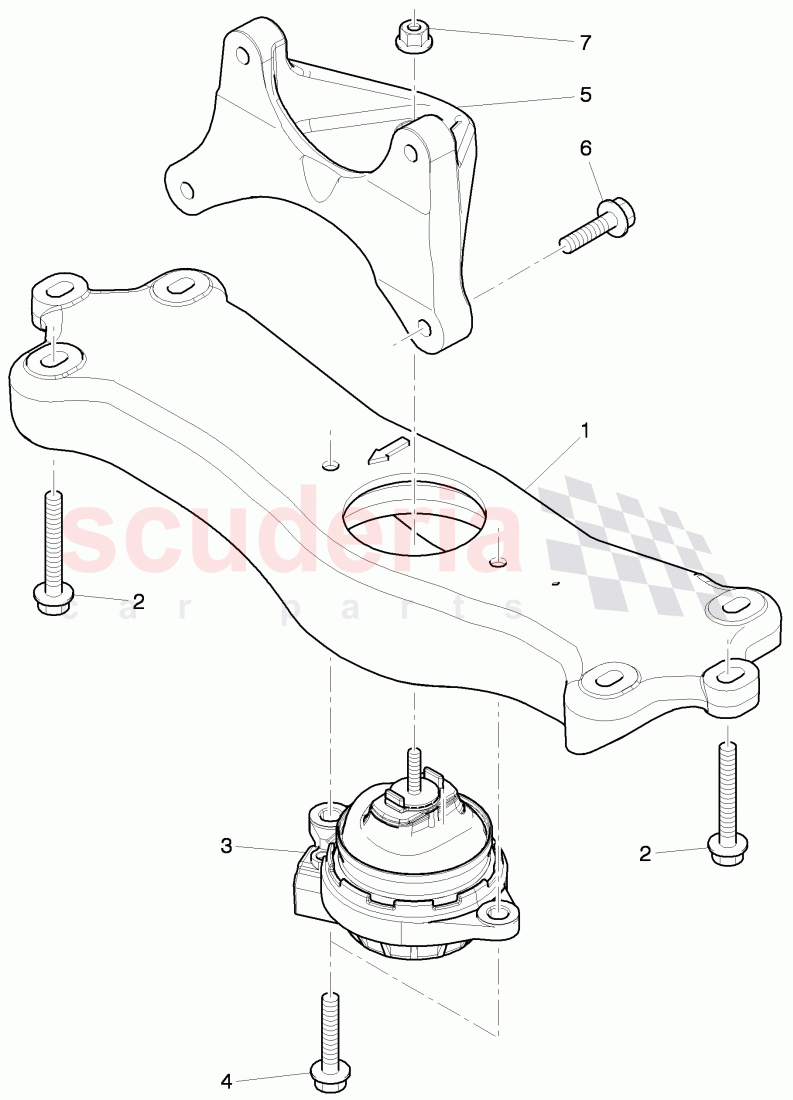 Gearbox mounting, for automatic transmission of Bentley Bentley Mulsanne (2010+)
