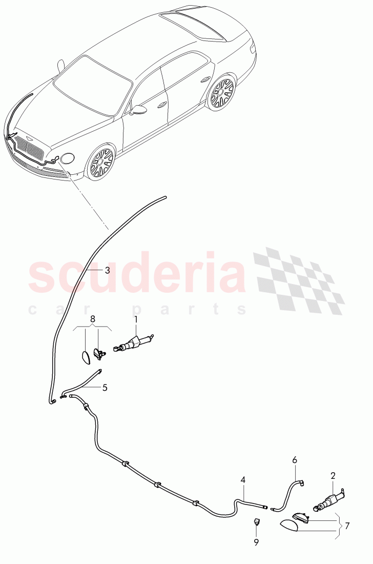 headlamp, thrust washer, D >> - MJ 2016 of Bentley Bentley Continental Flying Spur (2013+)