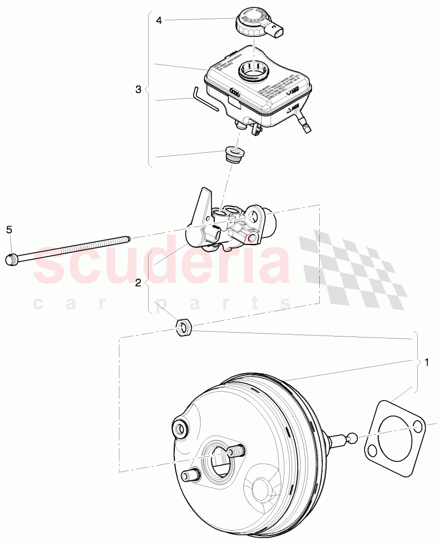 brake servo with attachment, parts of Bentley Bentley Mulsanne (2010+)