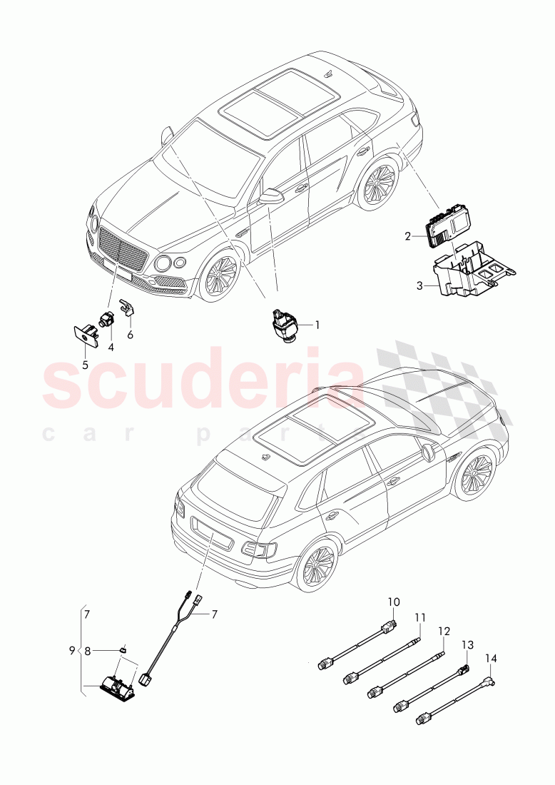 Vehicle environment camera of Bentley Bentley Bentayga (2015-2020)