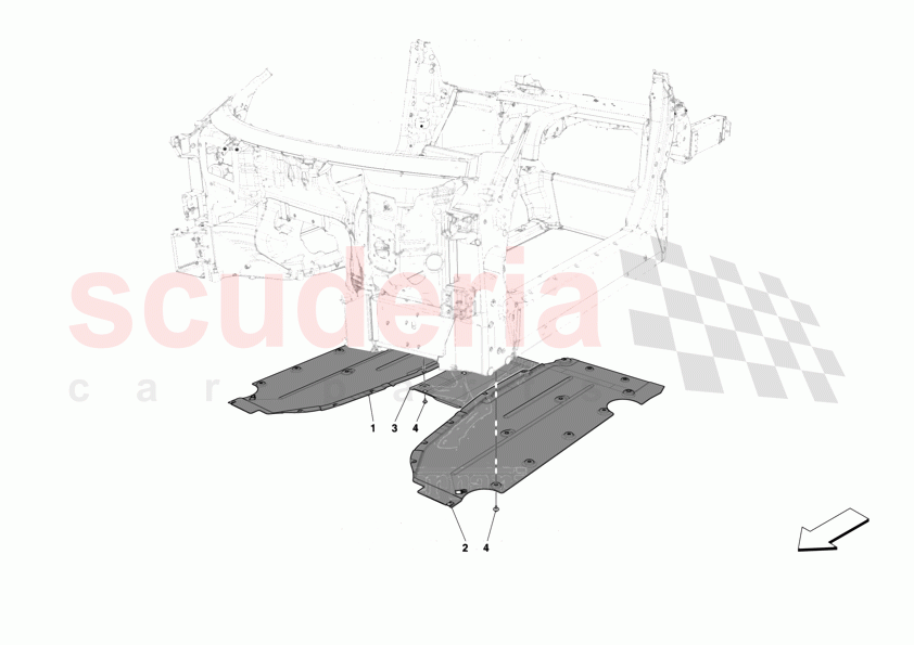 CENTRE SHIELDS of Ferrari Ferrari 12Cilindri