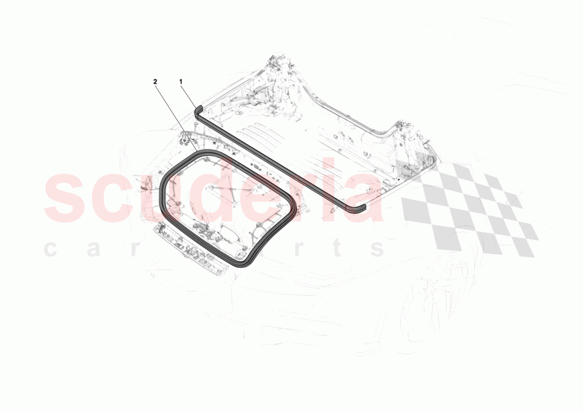 REAR LID SEALS of Ferrari Ferrari 12Cilindri Spider