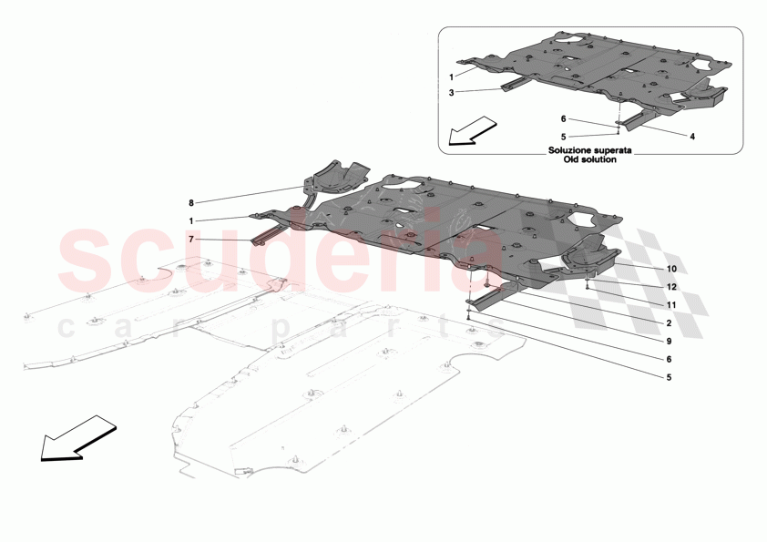 REAR SHIELDS of Ferrari Ferrari 12Cilindri