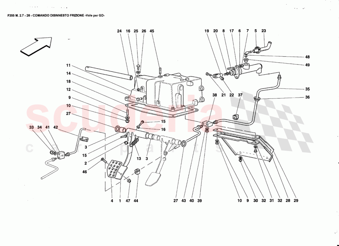 CLUTCH RELEASE CONTROL -Valid far GD- of Ferrari Ferrari 355 (2.7 Motronic)