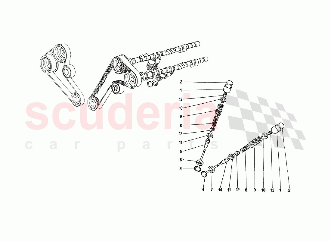 Timing System - Tappets of Ferrari Ferrari 288 GTO