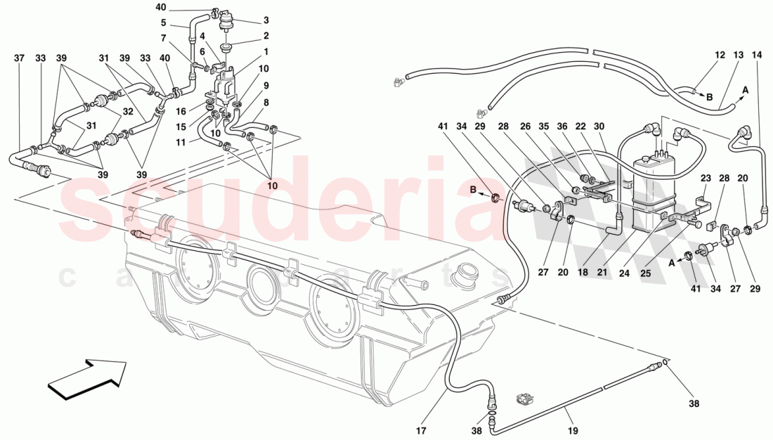 ANTIEVAPORATION DEVICE -Valid for USA, CDN and AUS from Car Ass. Nr. 26913- of Ferrari Ferrari 456 GT/GTA