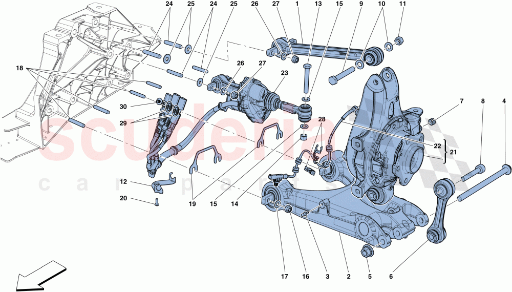 REAR SUSPENSION - ARMS of Ferrari Ferrari F12 TDF