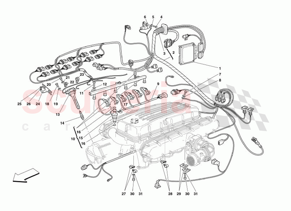Injection - Ignition Device of Ferrari Ferrari 575 Superamerica