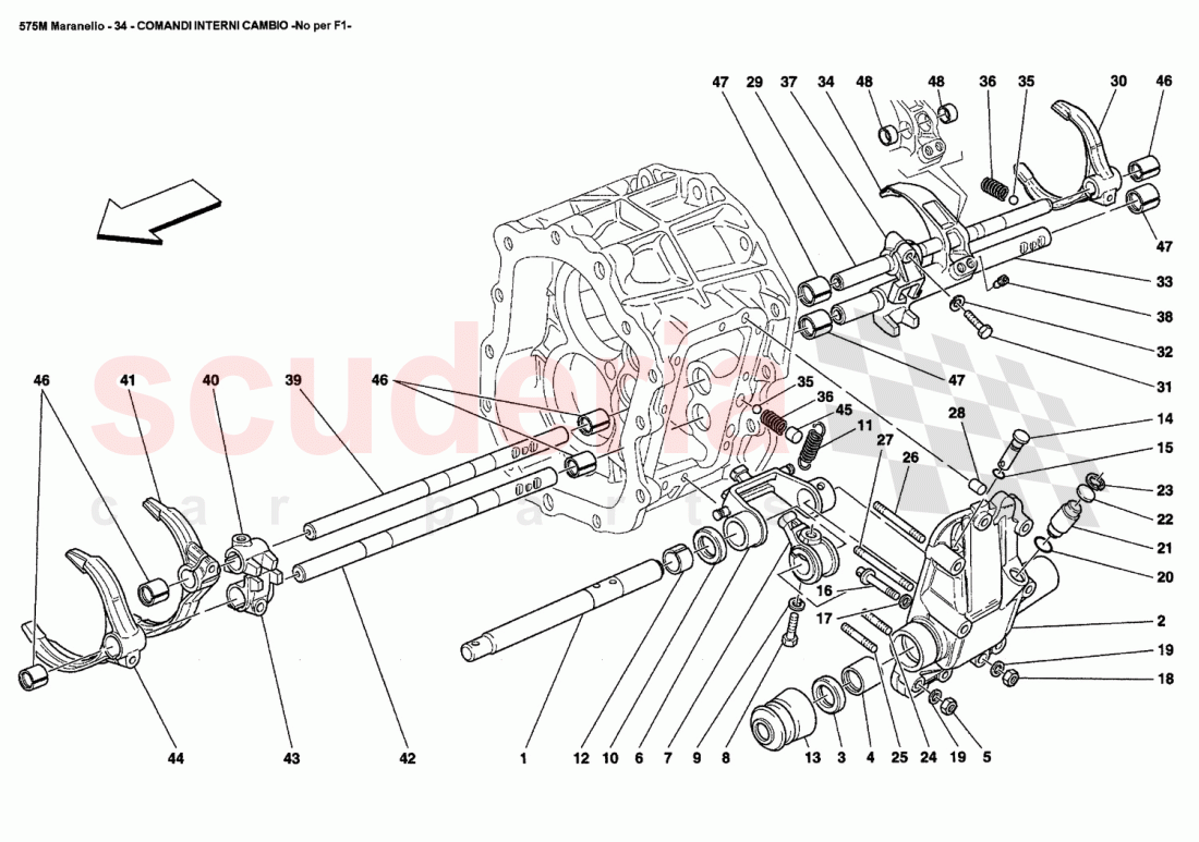 INSIDE GEARBOX CONTROLS -Not for F1- of Ferrari Ferrari 575M Maranello