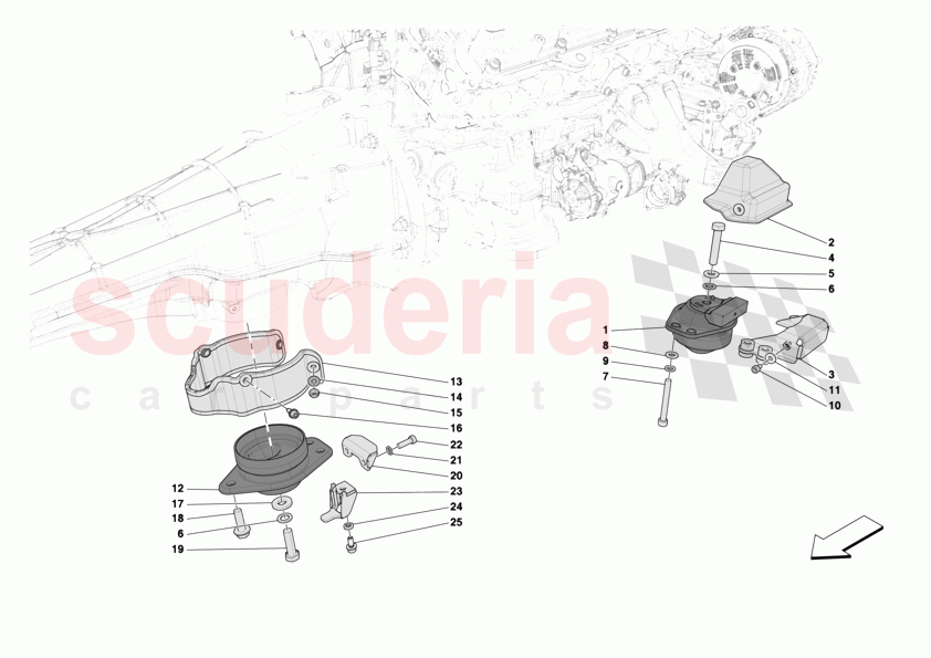 ENGINE SUSPENSION BUSH of Ferrari Ferrari 12Cilindri