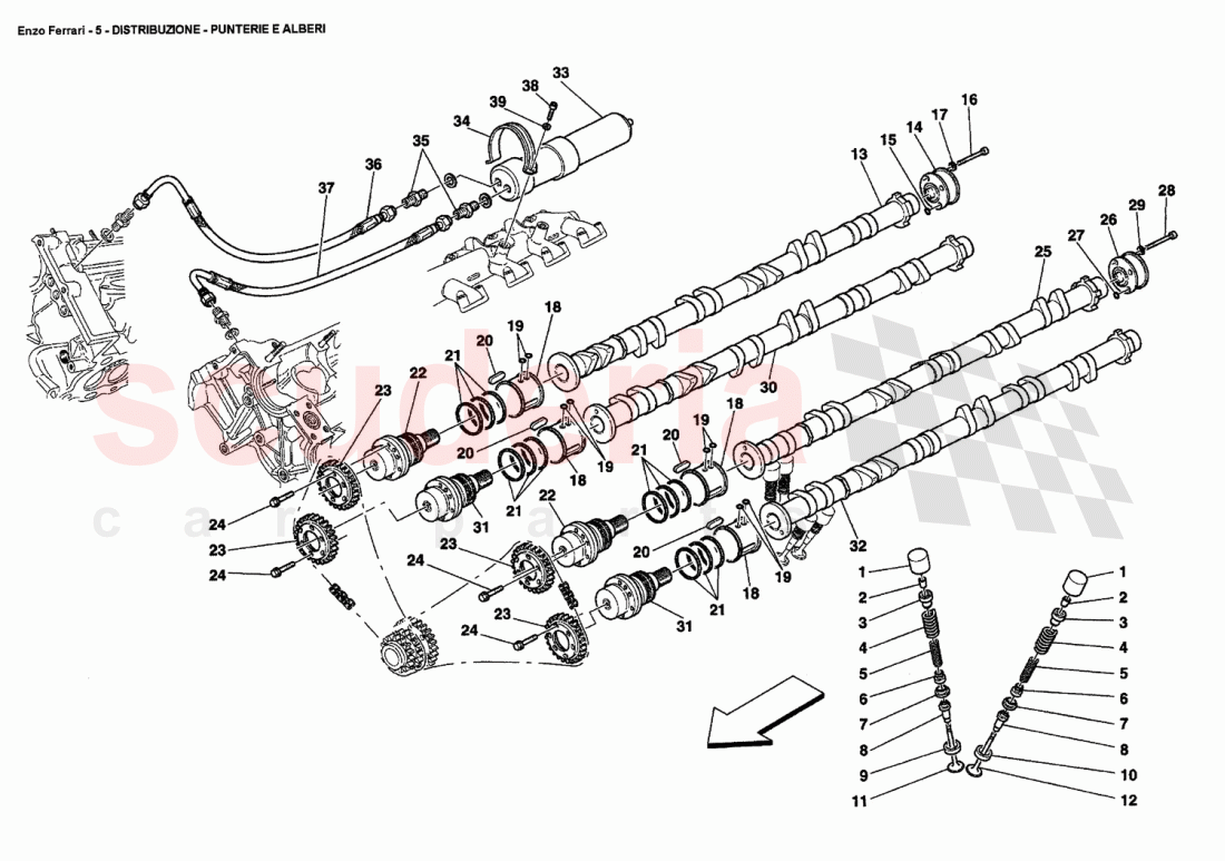 TIMING - TAPPETS AND SHAFTS of Ferrari Ferrari Enzo