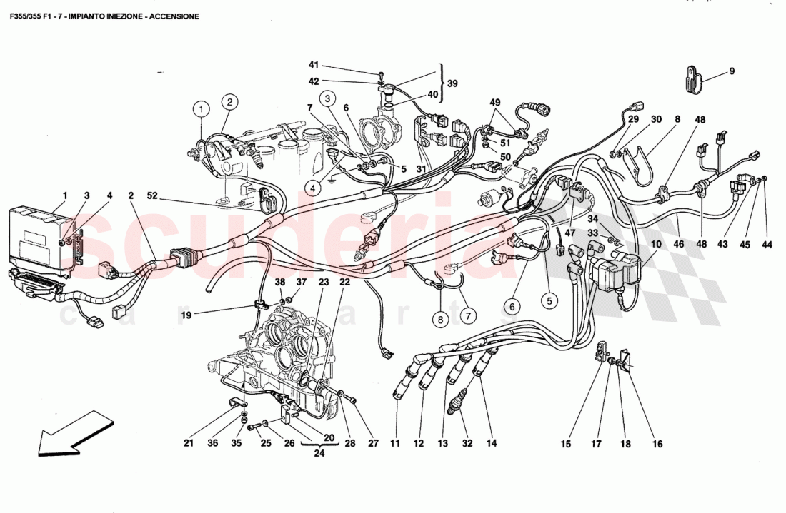 INJECTION DEVICE - IGNITION of Ferrari Ferrari 355 (5.2 Motronic)