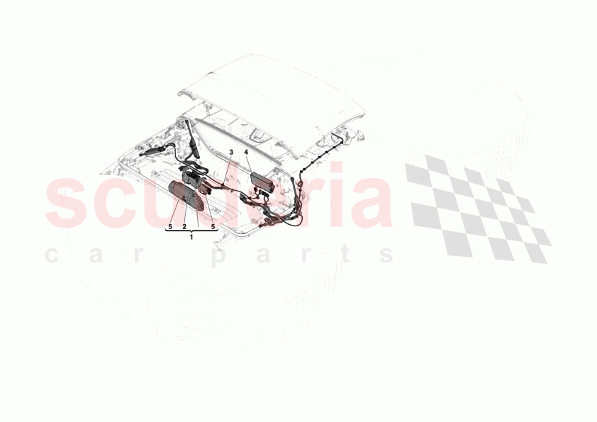 ROOF - HYDRAULICS of Ferrari Ferrari 12Cilindri Spider
