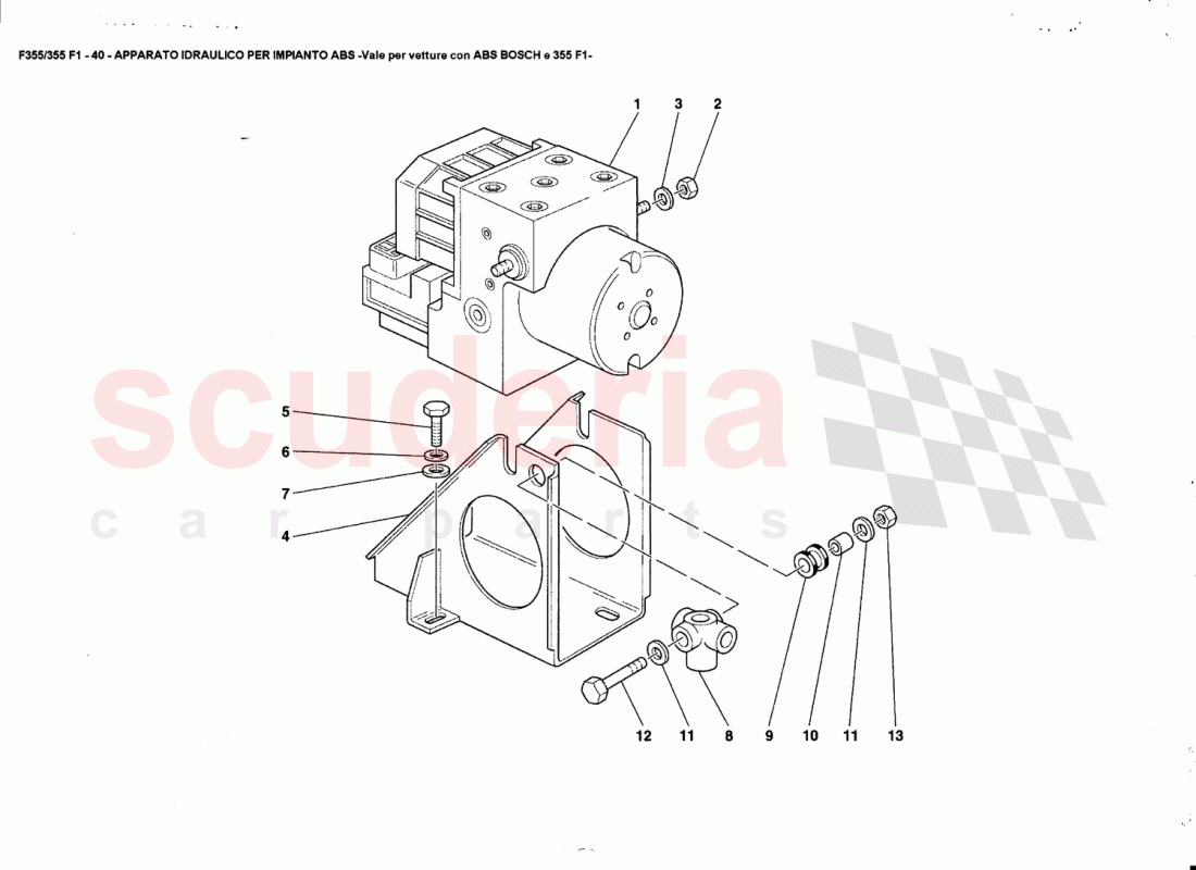 HYDRAULIC SYSTEM FOR ABS TEVES -Valid for ABS BOSCH and 355F1 cars- of Ferrari Ferrari 355 (5.2 Motronic)