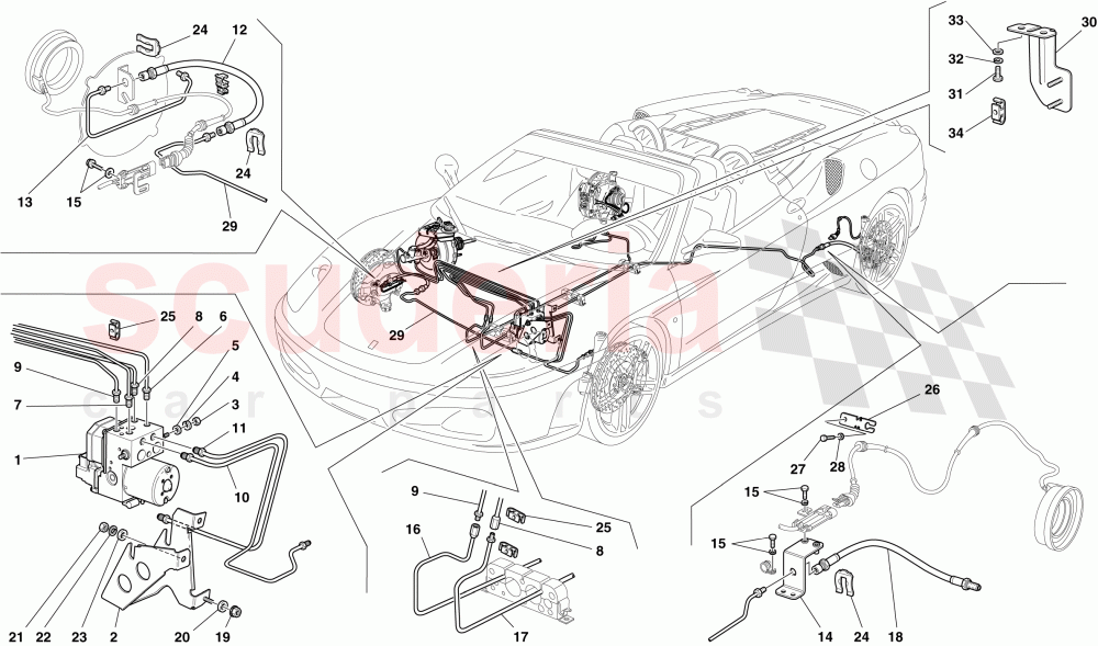 BRAKE SYSTEM -Applicable for GD- of Ferrari Ferrari 430 Spider