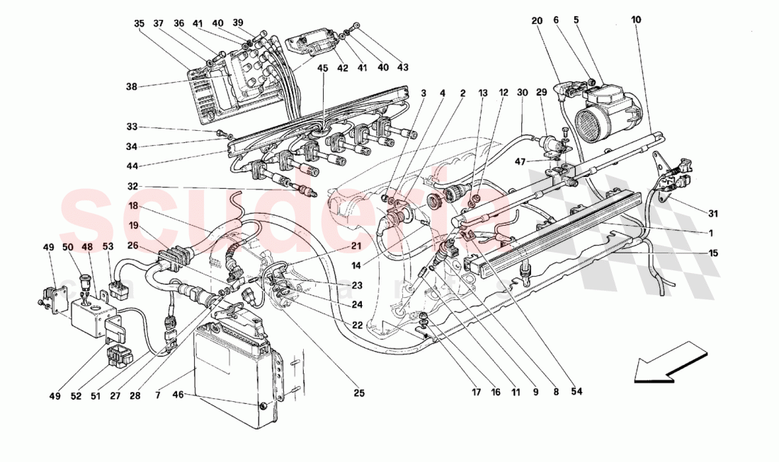 Air injection - Ignition of Ferrari Ferrari 512 TR