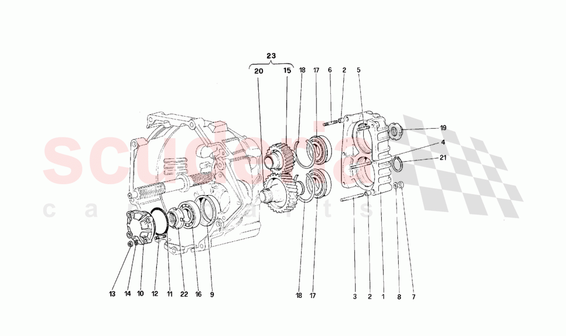 Gearbox transmission of Ferrari Ferrari F40