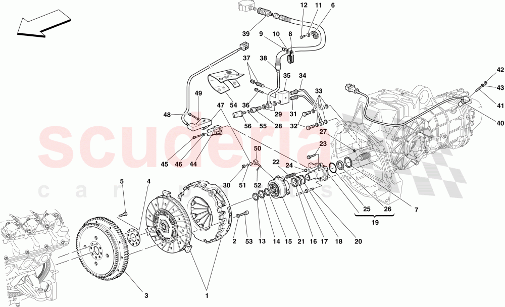CLUTCH AND CONTROLS -Applicable for F1- of Ferrari Ferrari 430 Scuderia Spider 16M