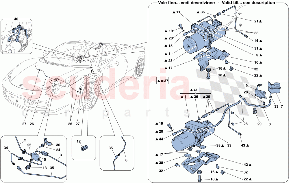 VEHICLE LIFT SYSTEM of Ferrari Ferrari 458 Spider