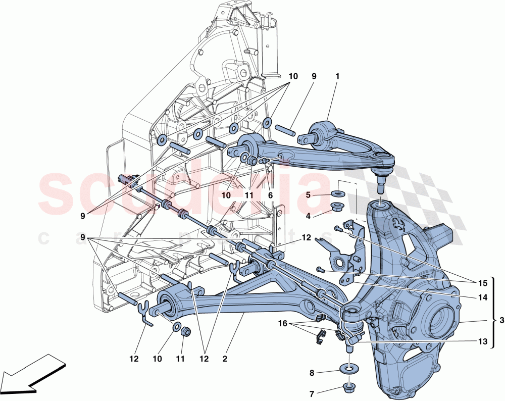 FRONT SUSPENSION - ARMS of Ferrari Ferrari 488 Spider