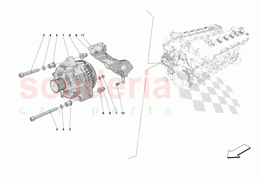 ALTERNATOR of Ferrari Ferrari 12Cilindri Spider