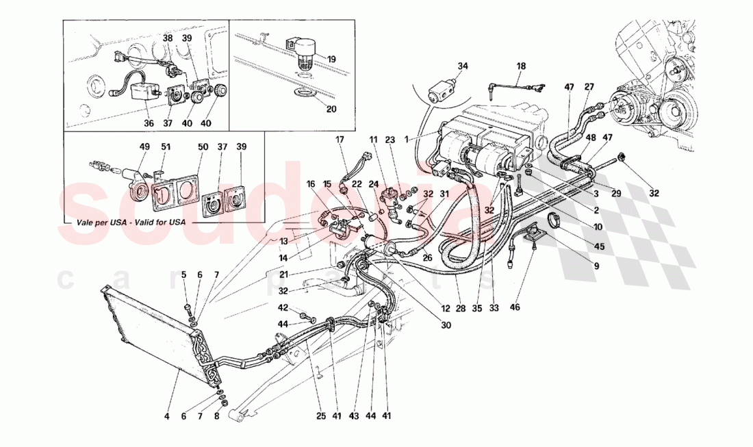 Air-conditioning system of Ferrari Ferrari F40