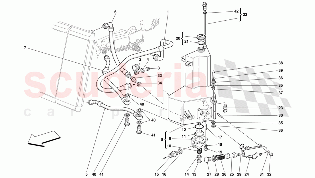 LUBRICATION SYSTEM - TANK of Ferrari Ferrari 456 GT/GTA