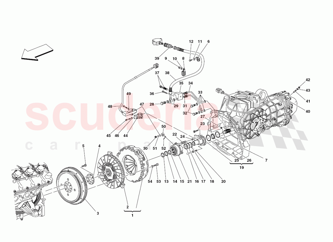 Clutch And Controls of Ferrari Ferrari 430 Challenge (2006)