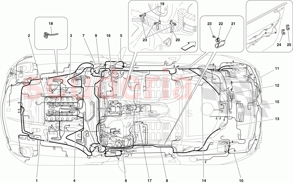 ELECTRICAL SYSTEM of Ferrari Ferrari 599 GTB Fiorano