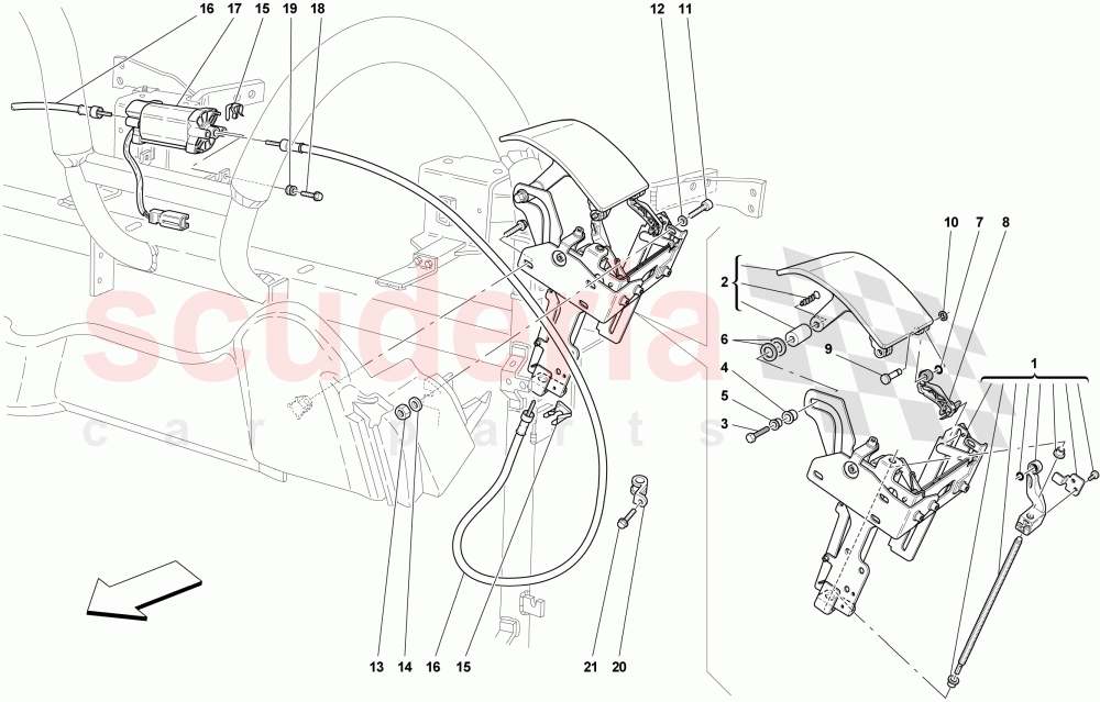 ROOF CONTROL AND FLAP -Applicable for Spider 16M- of Ferrari Ferrari 430 Scuderia