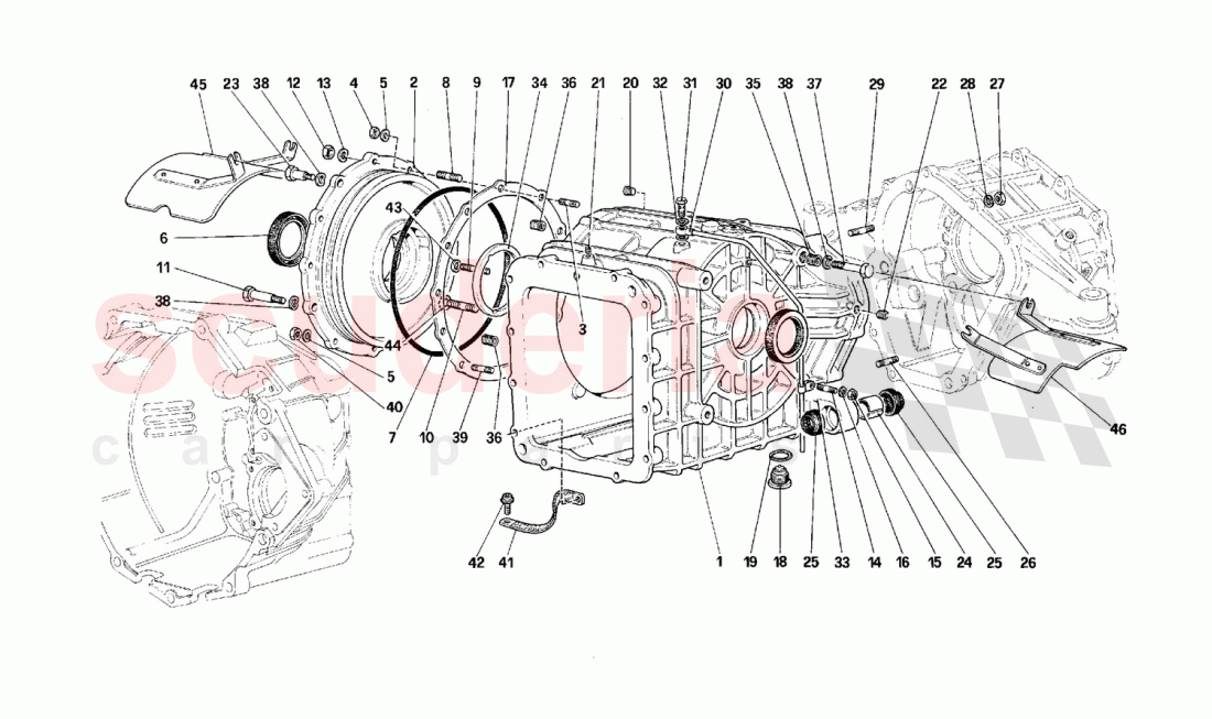 Differential gearbox of Ferrari Ferrari F40