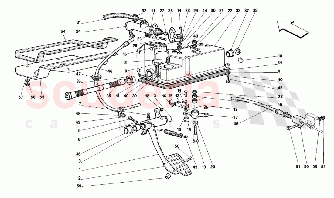 Clutch release control -Not for GD- of Ferrari Ferrari 512 M