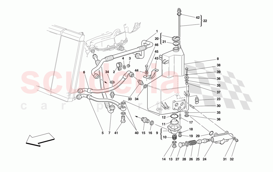 LUBRICATION SYSTEM - TANK of Ferrari Ferrari 550 Barchetta