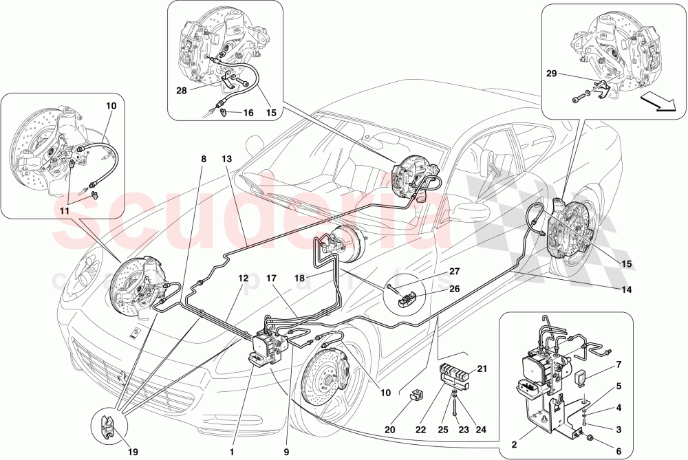 BRAKE SYSTEM -Not applicable for GD- of Ferrari Ferrari 612 Scaglietti
