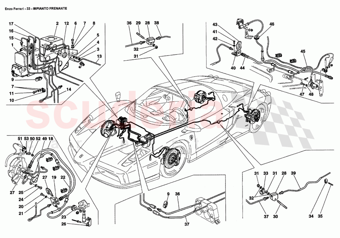 BRAKE SYSTEM of Ferrari Ferrari Enzo