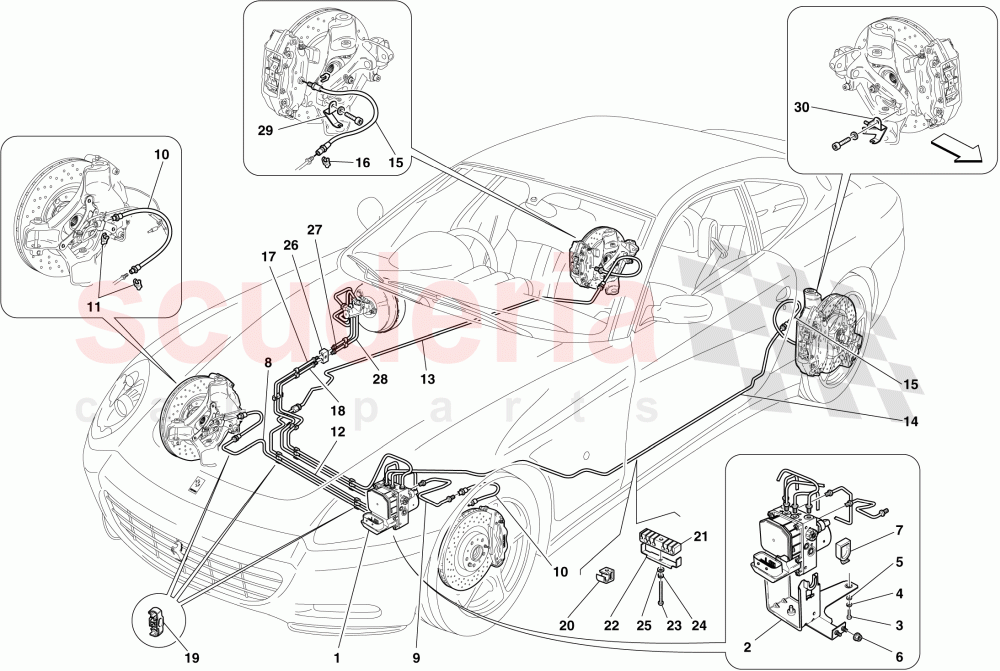 BRAKE SYSTEM -Applicable for GD- of Ferrari Ferrari 612 Scaglietti