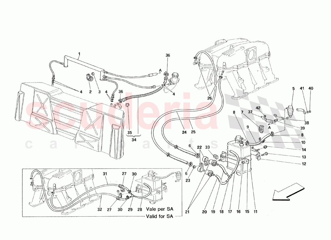 Antievaporation Device - Valid for Catalytic Vehicles and SA of Ferrari Ferrari 348 TB (1993)