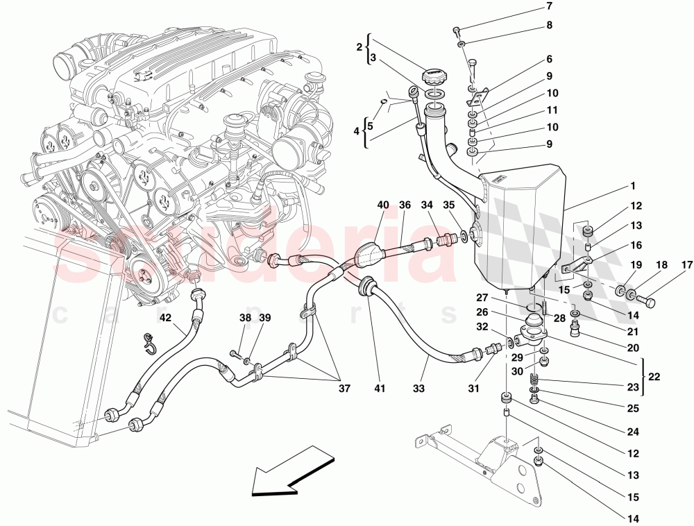 LUBRICATION SYSTEM - TANK of Ferrari Ferrari 612 Scaglietti