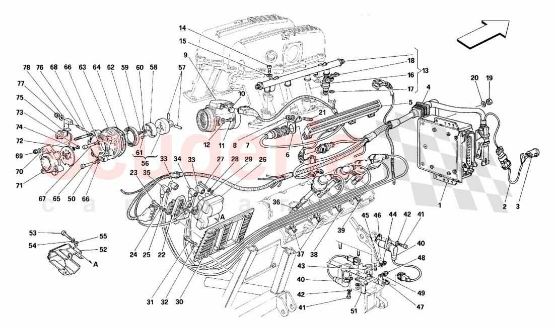 AIR INJECTION - IGNITION of Ferrari Ferrari 348 (2.7 Motronic)